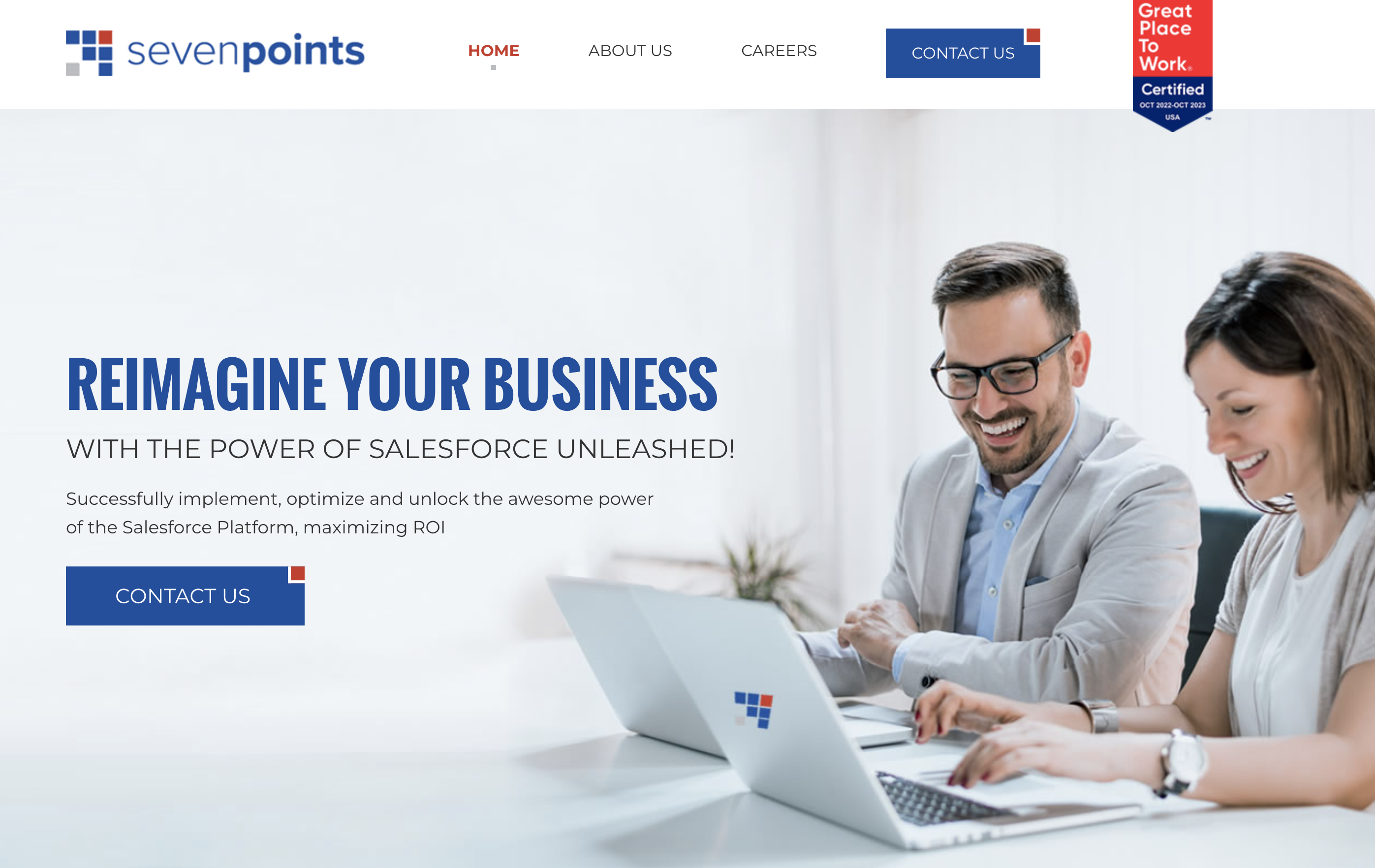 Landing Page of SevenPoints Consulting