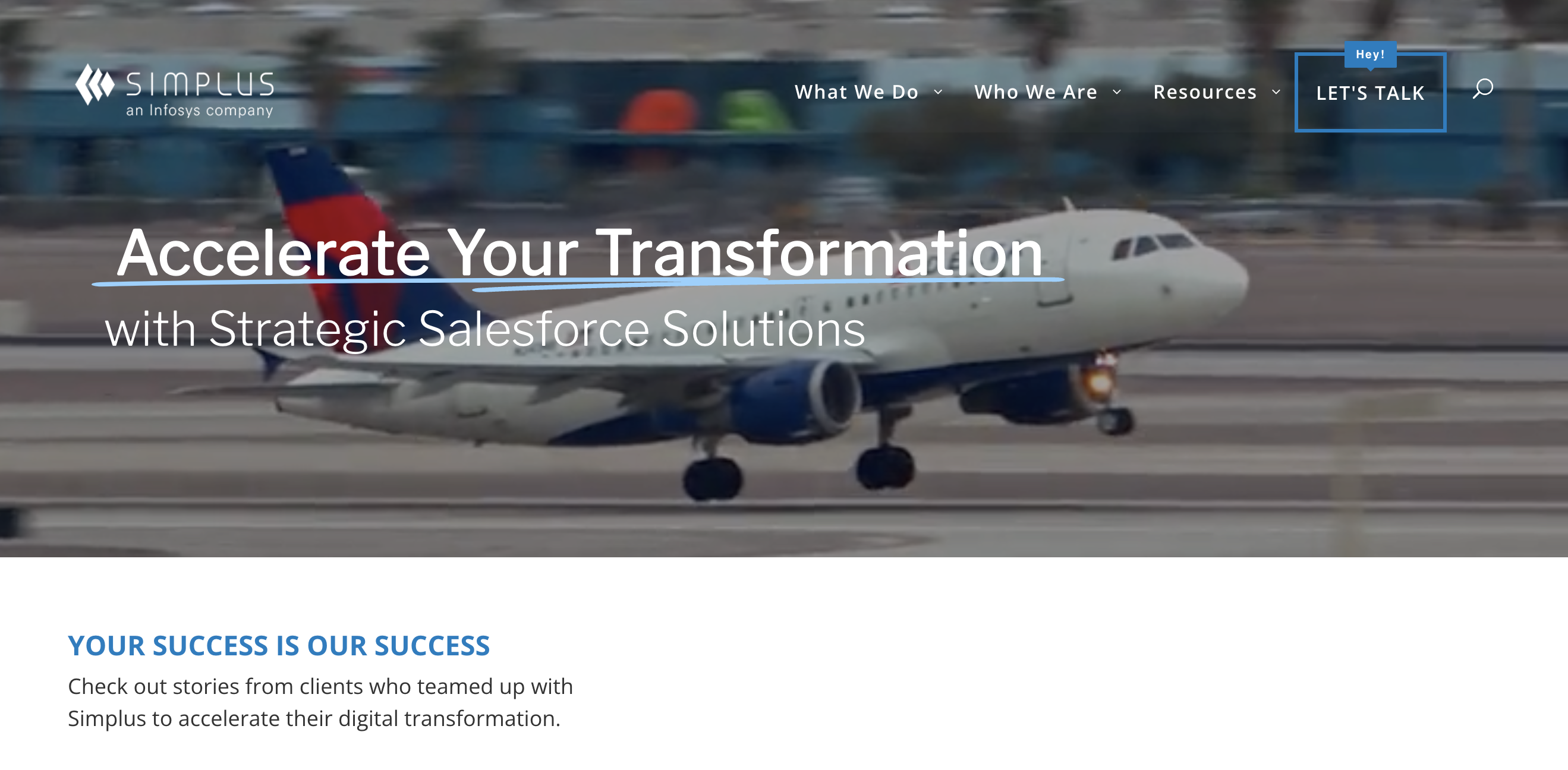 Landing Page of Simplus