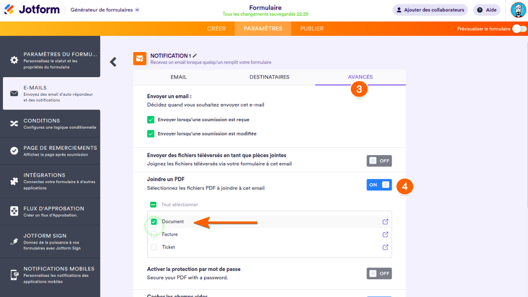 Comment inclure les soumissions en tant que pièce jointe PDF dans les notifications email Image-2