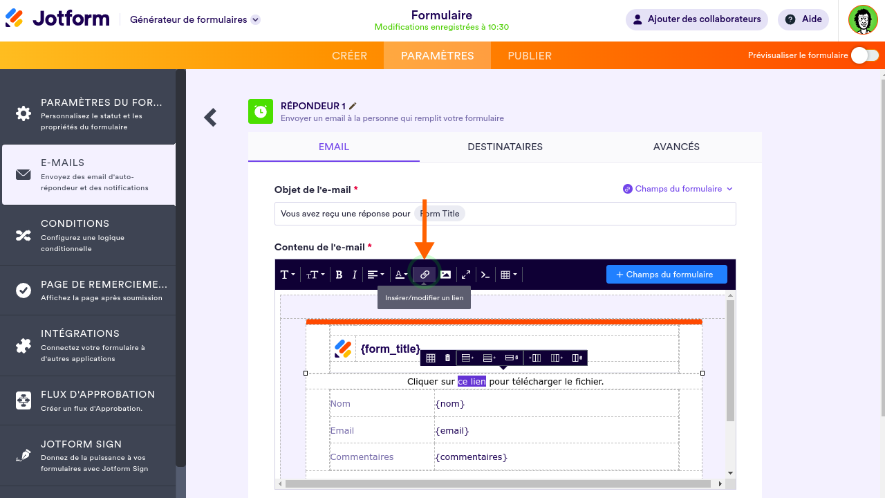 Comment ajouter un fichier téléchargeable sur votre formulaire Image-7
