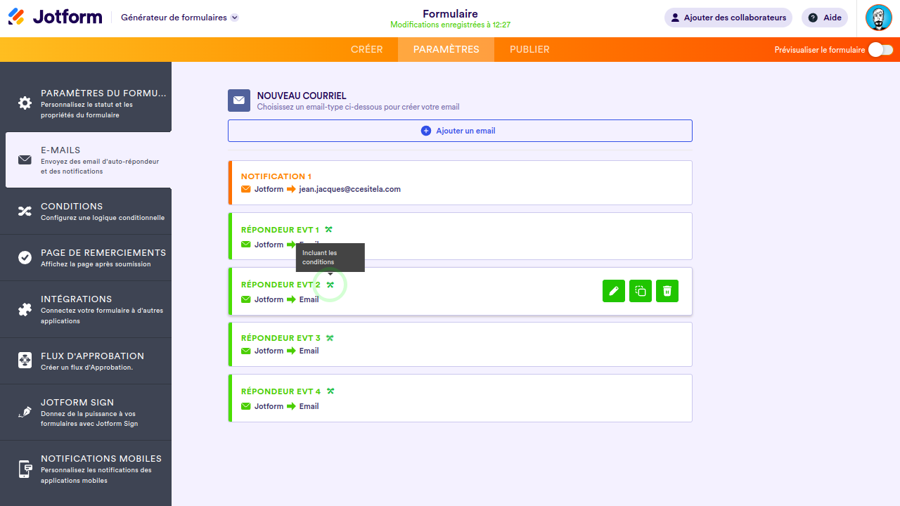 Comment envoyer différents documents PDF par email en fonction des réponses reçues Image-9