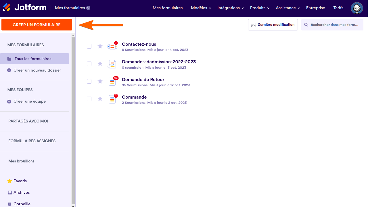 Comment créer votre premier formulaire de contact sur Jotform Image-1