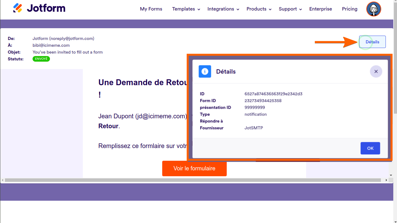 Comment afficher l'historique des emails de votre formulaire Image-4
