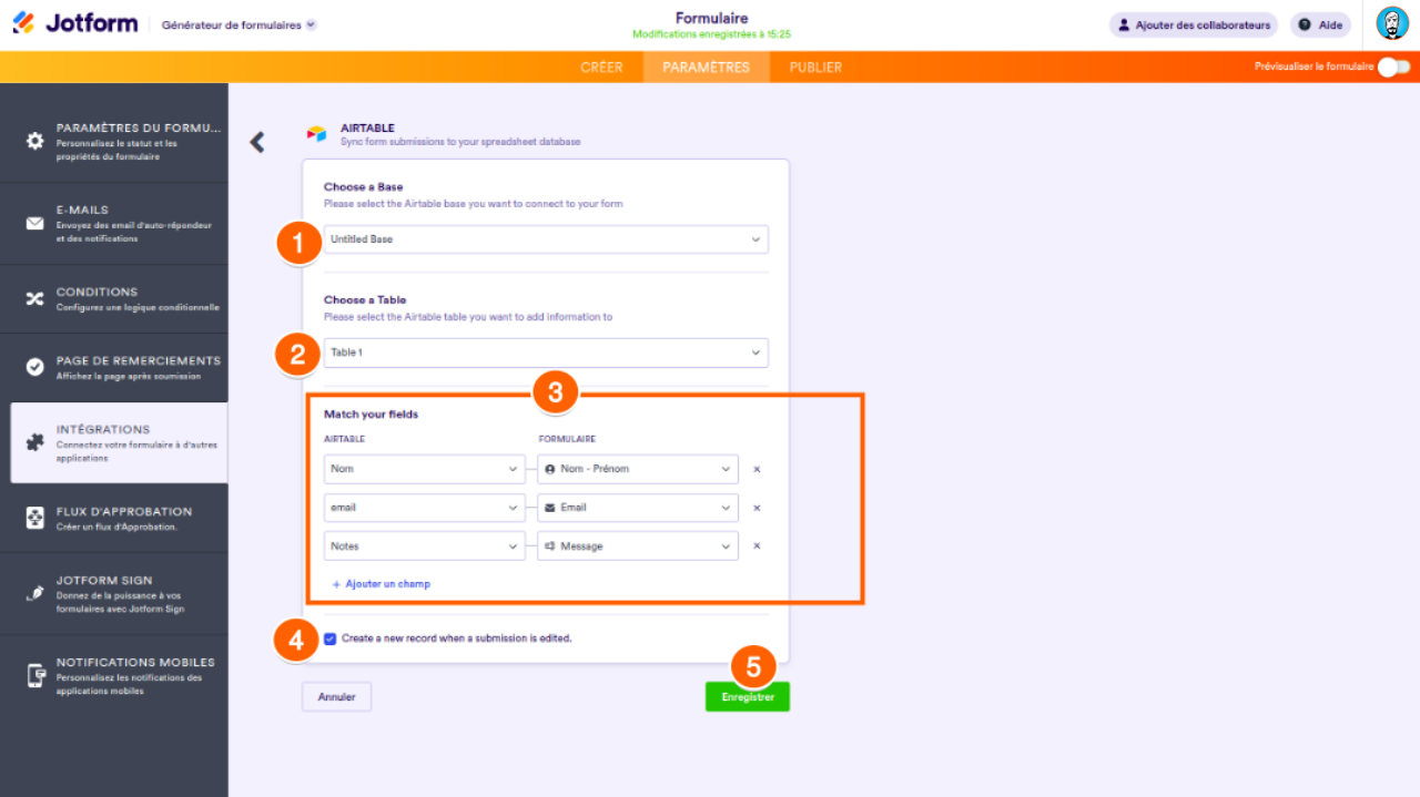 Comment intégrer Jotform avec Airtable Image-3