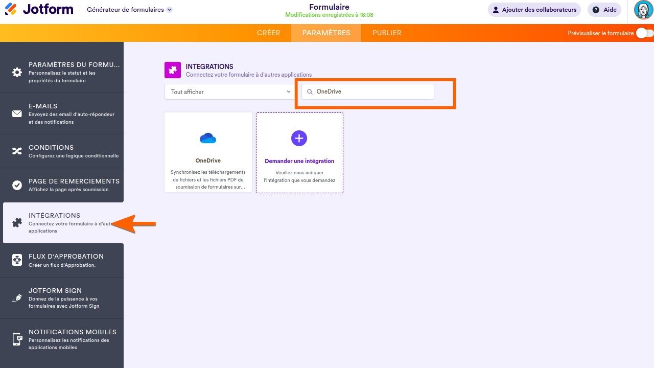 Nouvelle intégration OneDrive de Jotform Image-2