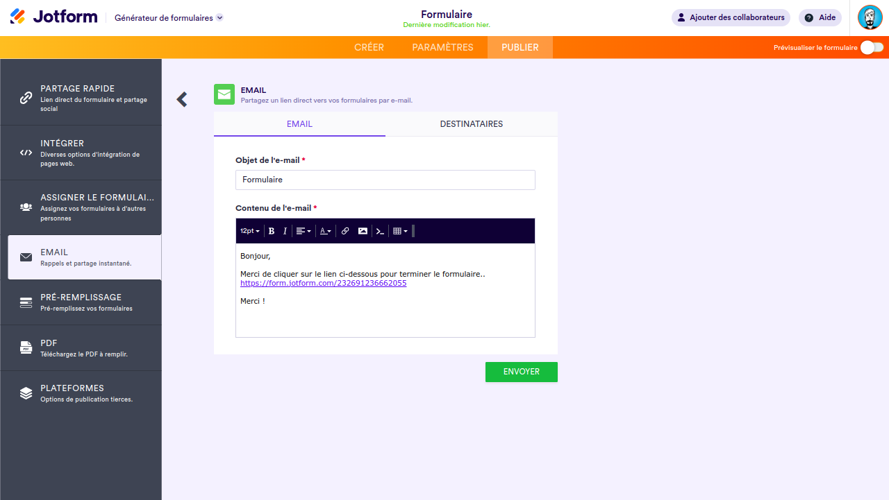 Comment envoyer un formulaire par email Image-2
