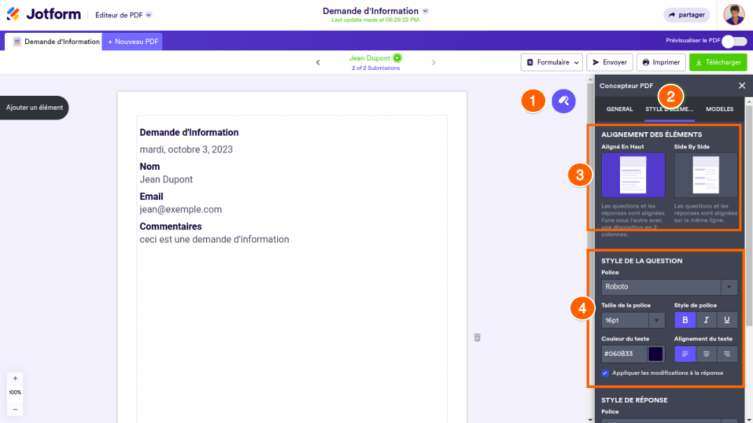 Convertir les soumissions de votre formulaire au format PDF Image-5