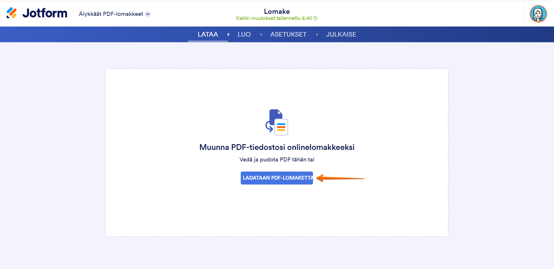 Miten voin tuoda oman PDF-tiedoston Jotformiin? Image-4