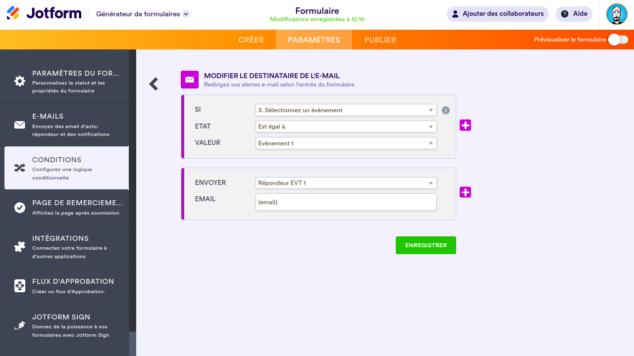 Comment envoyer différents documents PDF par email en fonction des réponses reçues Image-7