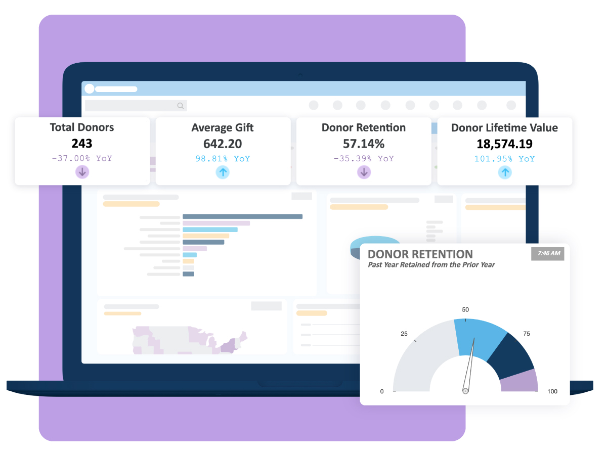 user interface of donorperfect