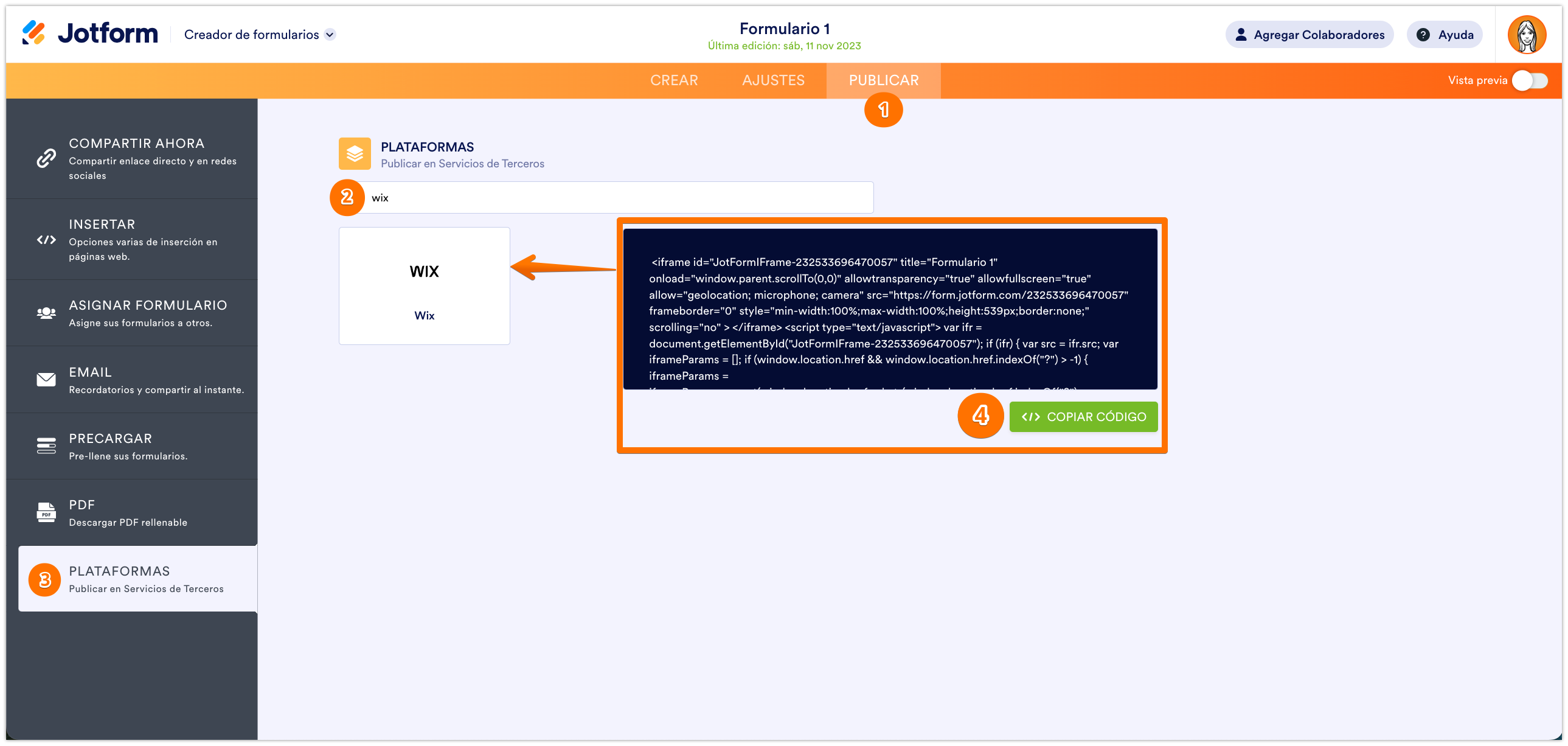 Añadir un formulario a su página de Wix Image-1