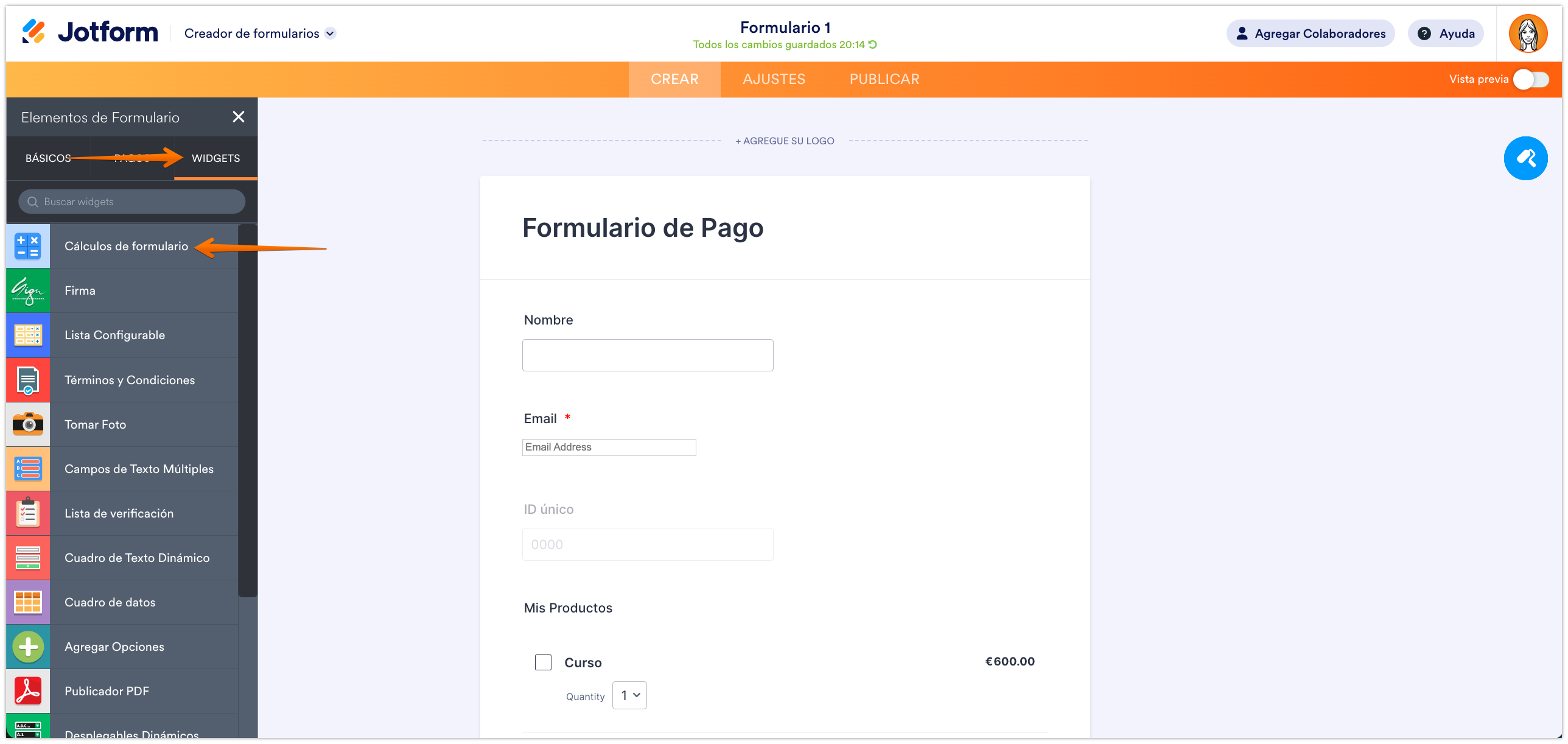 Cómo hacer cálculos utilizando un widget Image-2