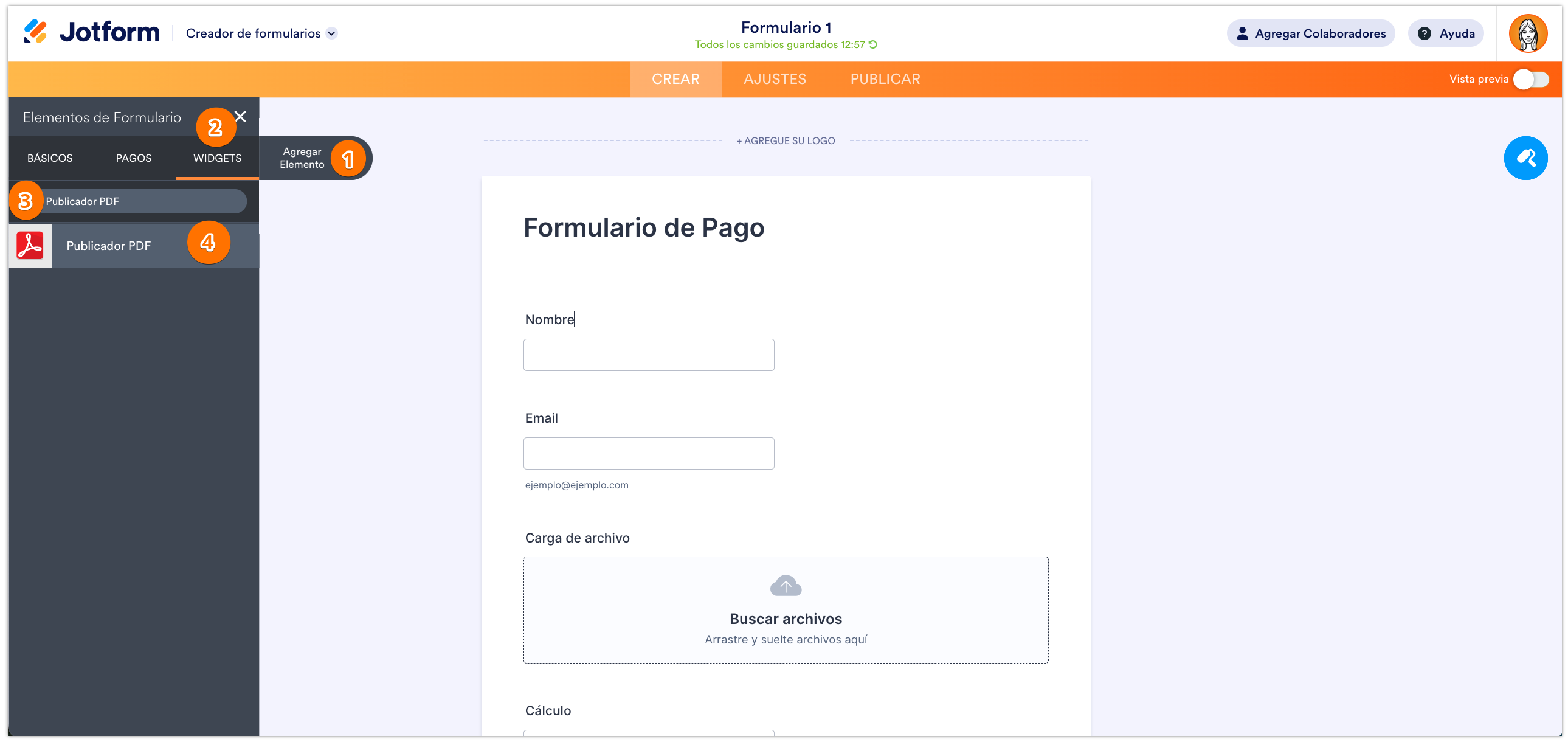 Cómo mostrar un documento PDF en su formulario Image-1