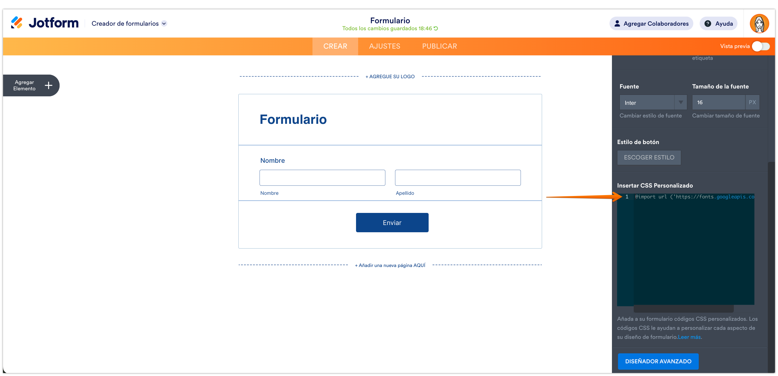 Cómo utilizar las tipografías de Google y tipografías personalizadas en Jotform Image-3
