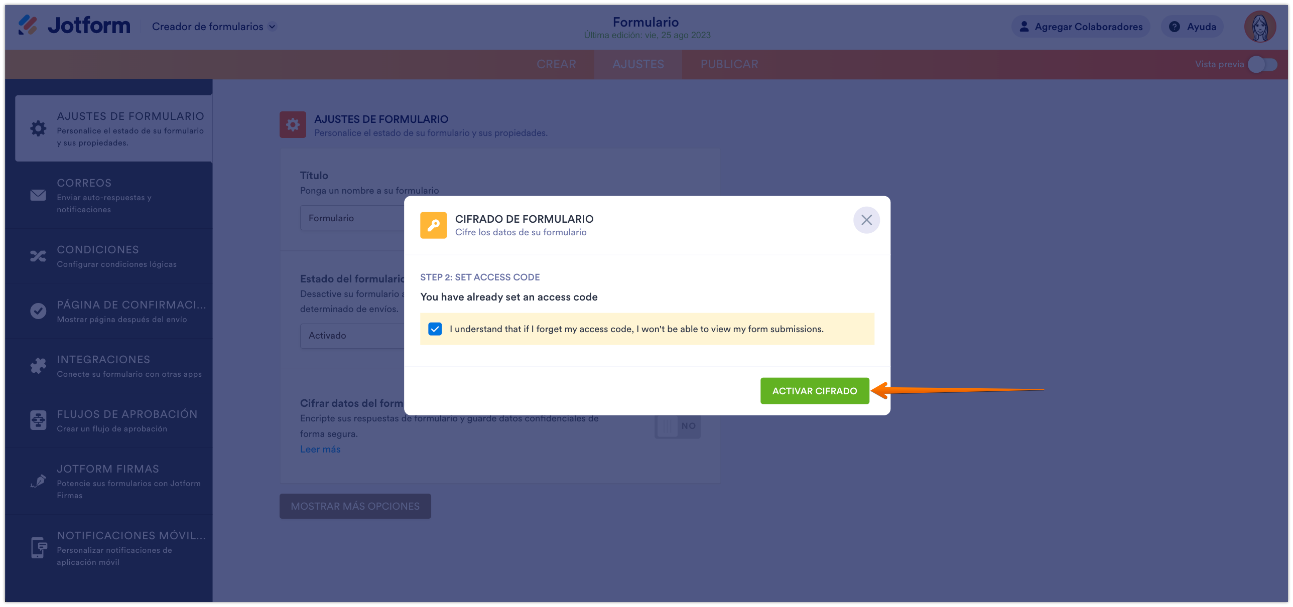 Cómo activar la encriptación de formularios Image-3