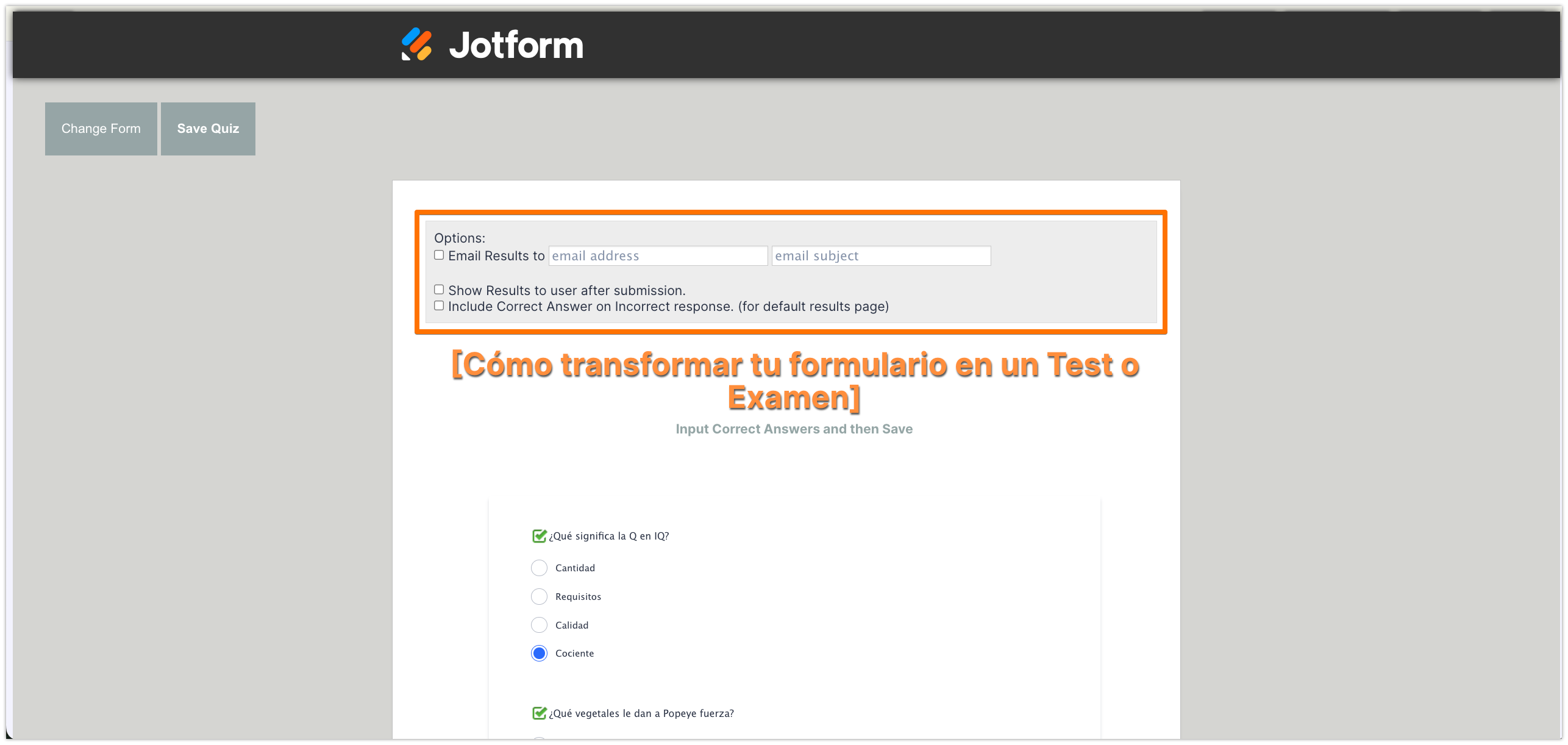 Cómo transformar tu formulario en un test o examen Image-2