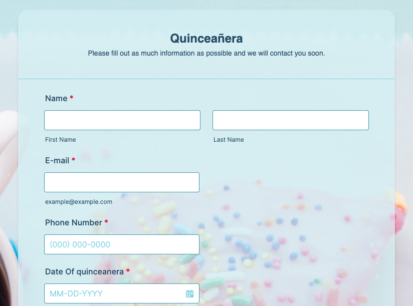 Quinceañera Theme