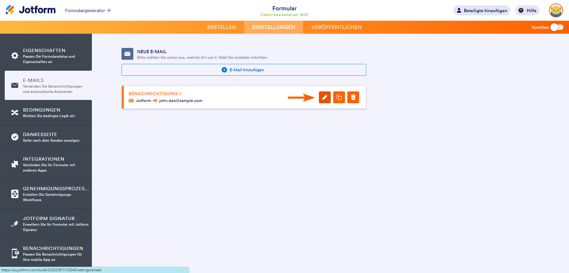 Einstellen der Absender-E-Mail-Adresse mit Mandrill-Konto Image-5