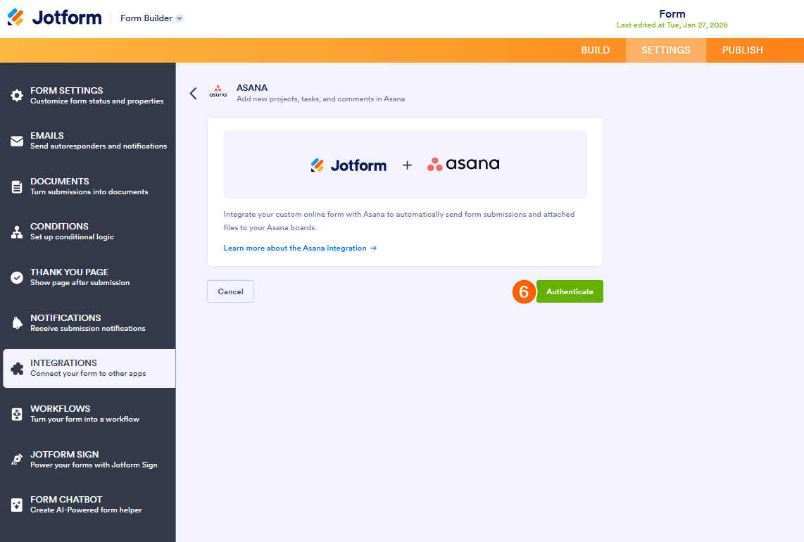Aufgaben in Asana mit Formularantworten von Jotform erstellen Image-3