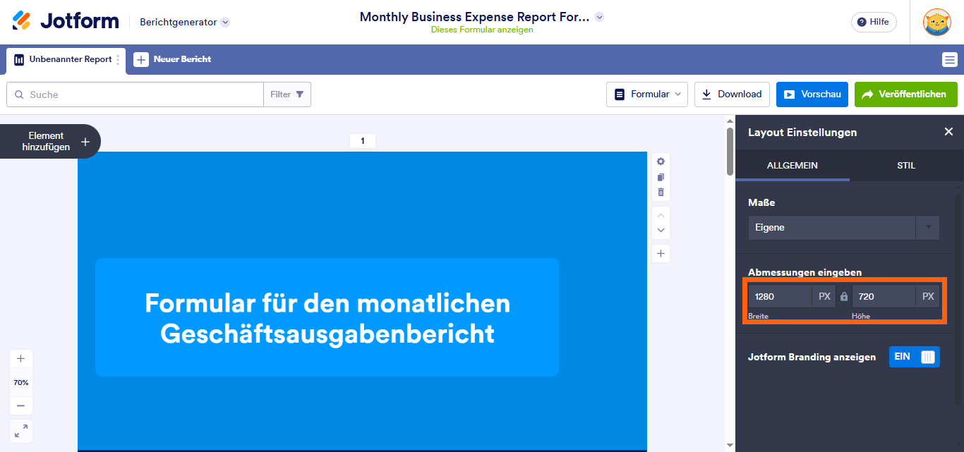 Wie Sie einen visuellen Bericht anpassen Image-4