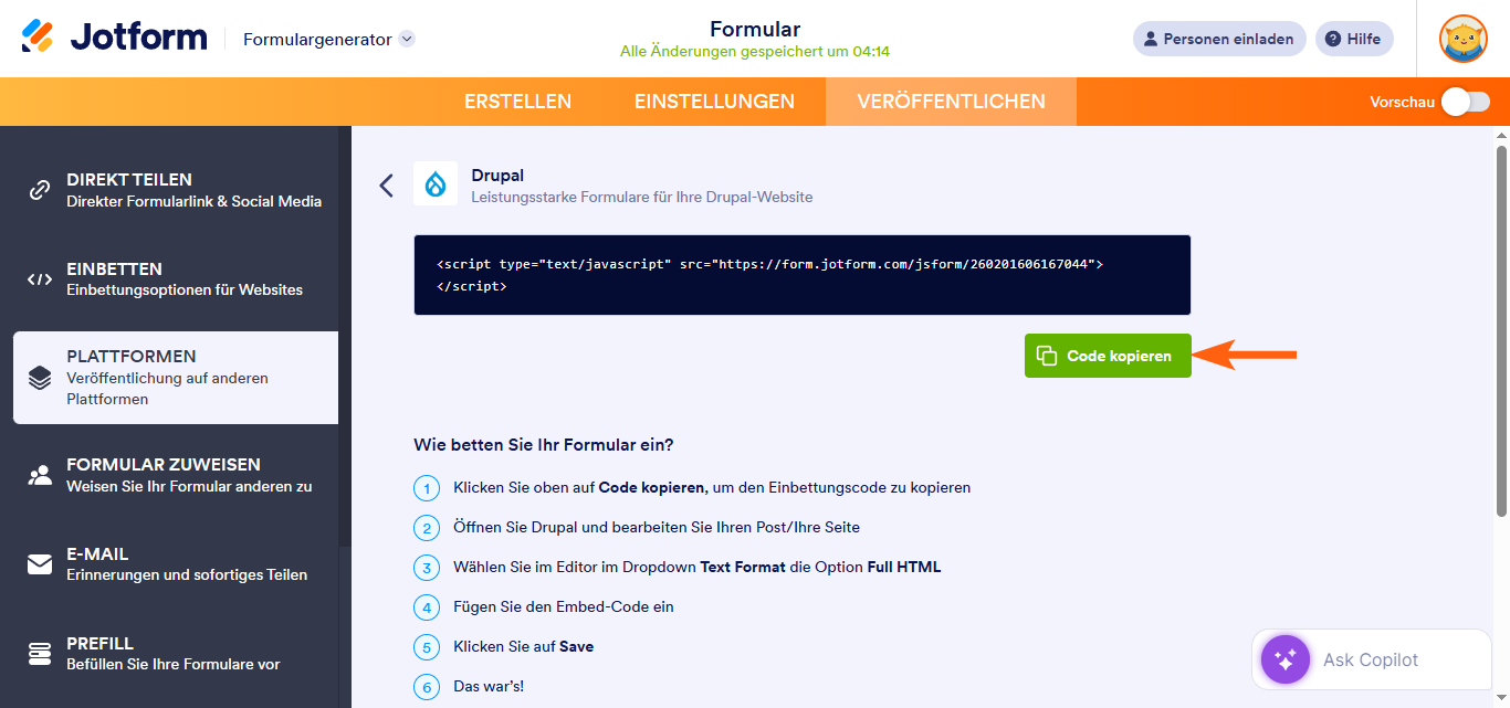 Hinzufügen eines Formulars zu Drupal Image-3