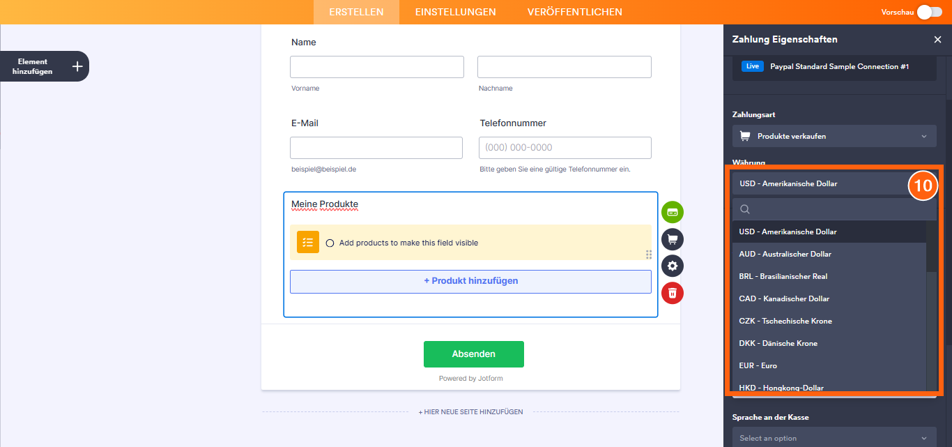 Wie Sie PayPal Personal mit Jotform integrieren Image-15