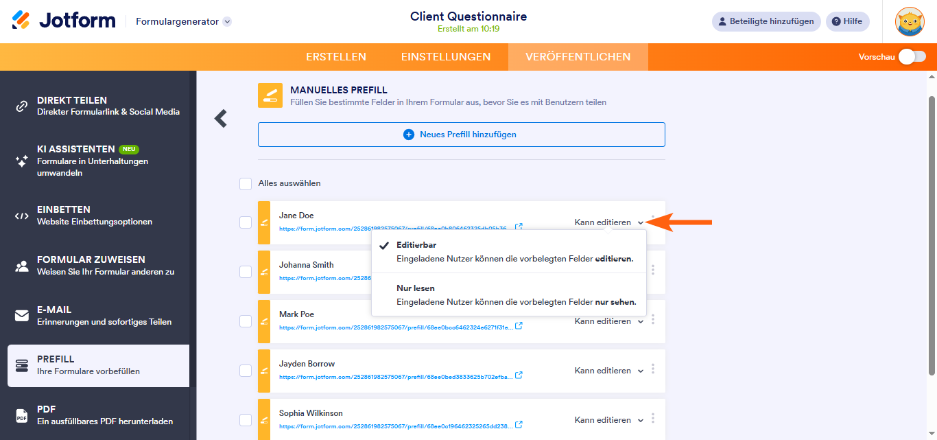 Wie Sie Formularfelder mit Daten vorbefüllen, die Sie mit manuellen Prefill bereitstellen? Image-7