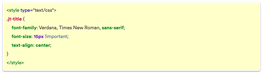 Code to Change the Font or Text Size of the Lightbox
