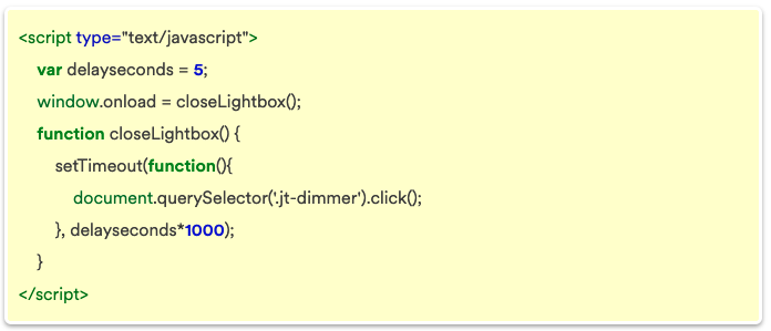 Code to Close Your Lightbox After a Certain Amount of Time 