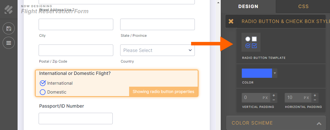 Clicking on Single and Multiple Choice Form Field in Advanced Form Editor