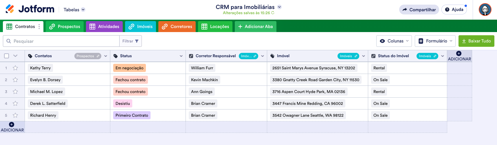 Modelo de CRM para Imobiliárias
