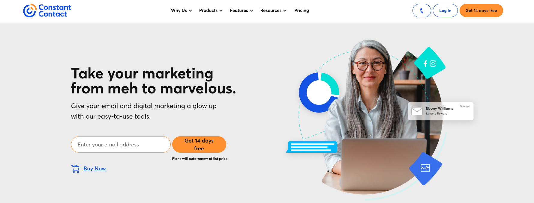 Constant Contact Landing Page