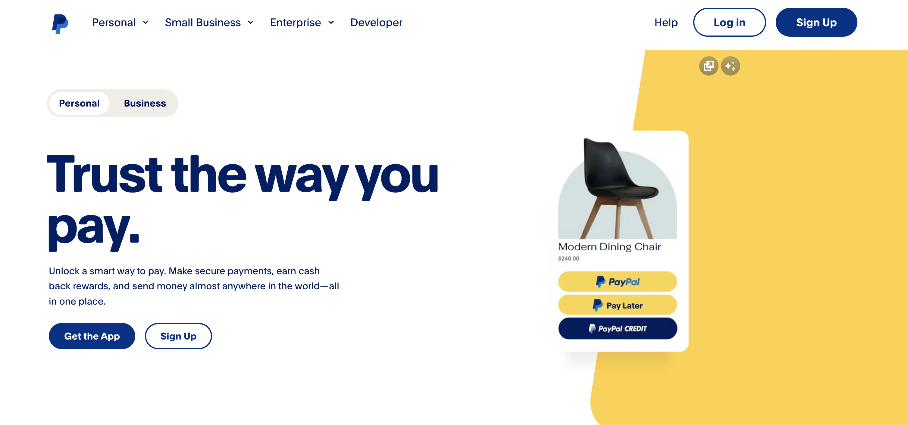 PayPal Landing Page