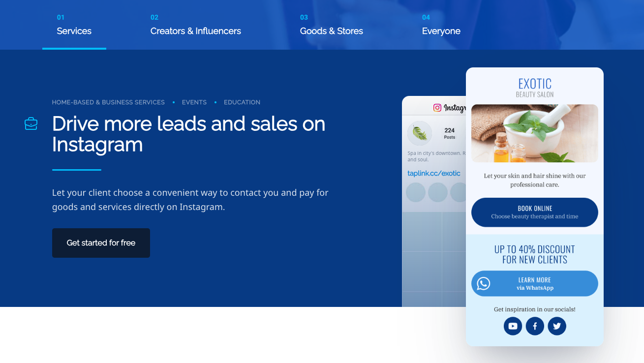 Taplink Landing Page