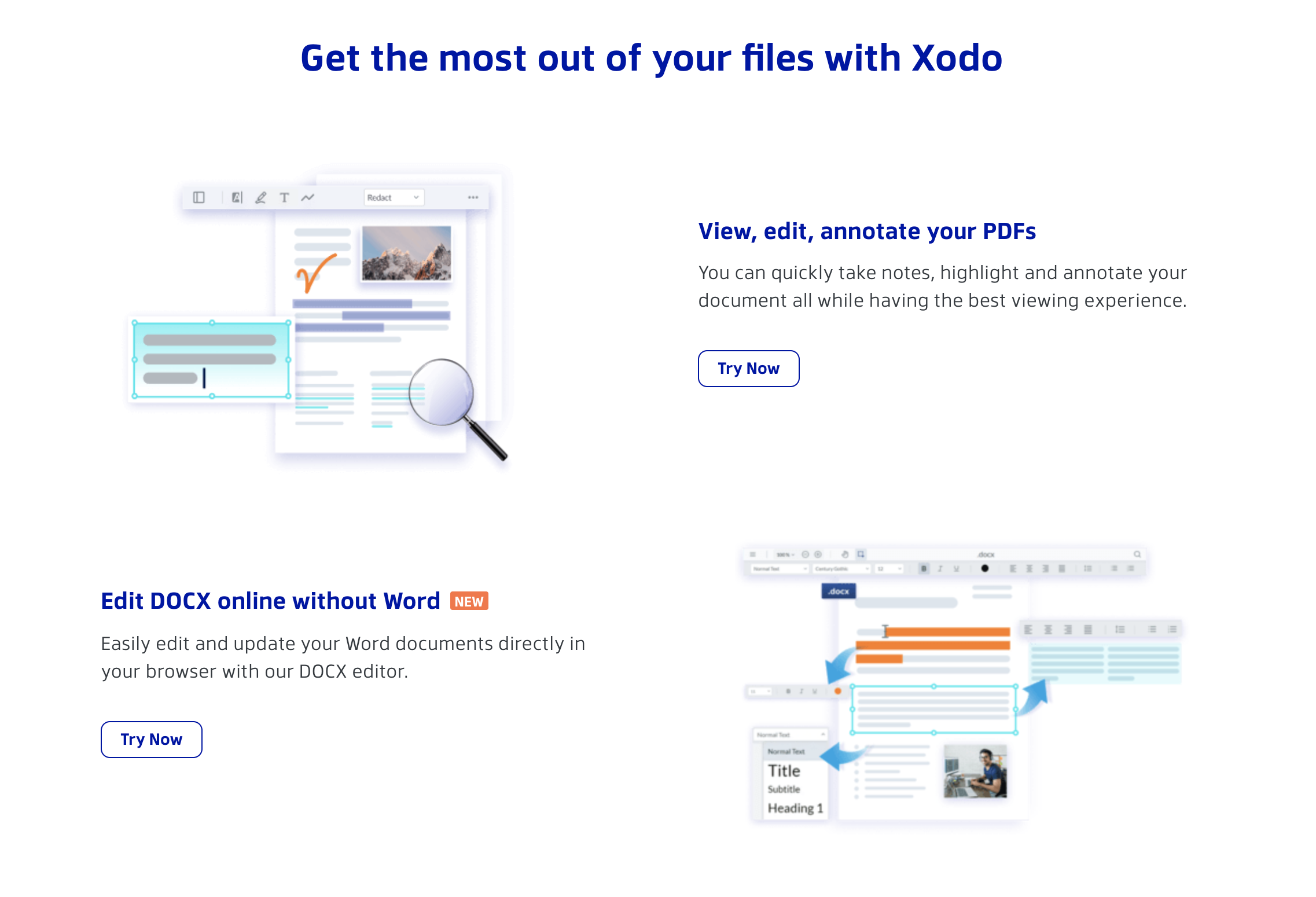 Xodo Landing Page