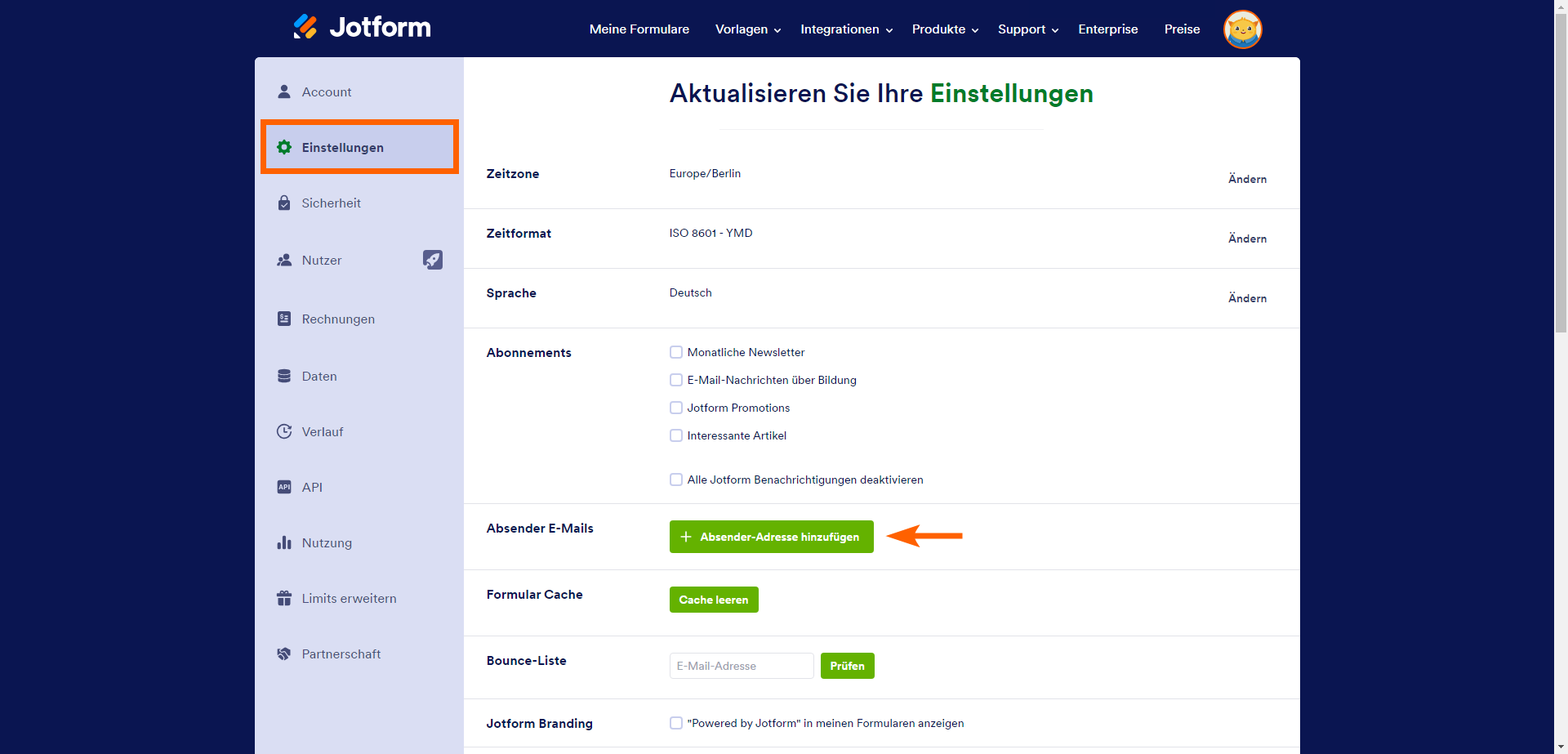 Einstellen der Absender-E-Mail-Adresse mit Mandrill-Konto Image-10