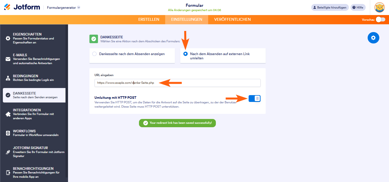 Wie Sie Formularantworten über eine POST-Anfrage senden Image-2