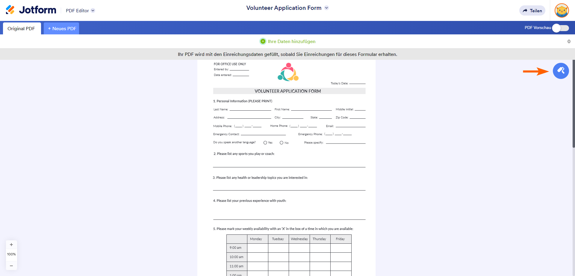 Wie Sie die Formatierung der Antworten im Original-PDF-Dokument ändern Image-2
