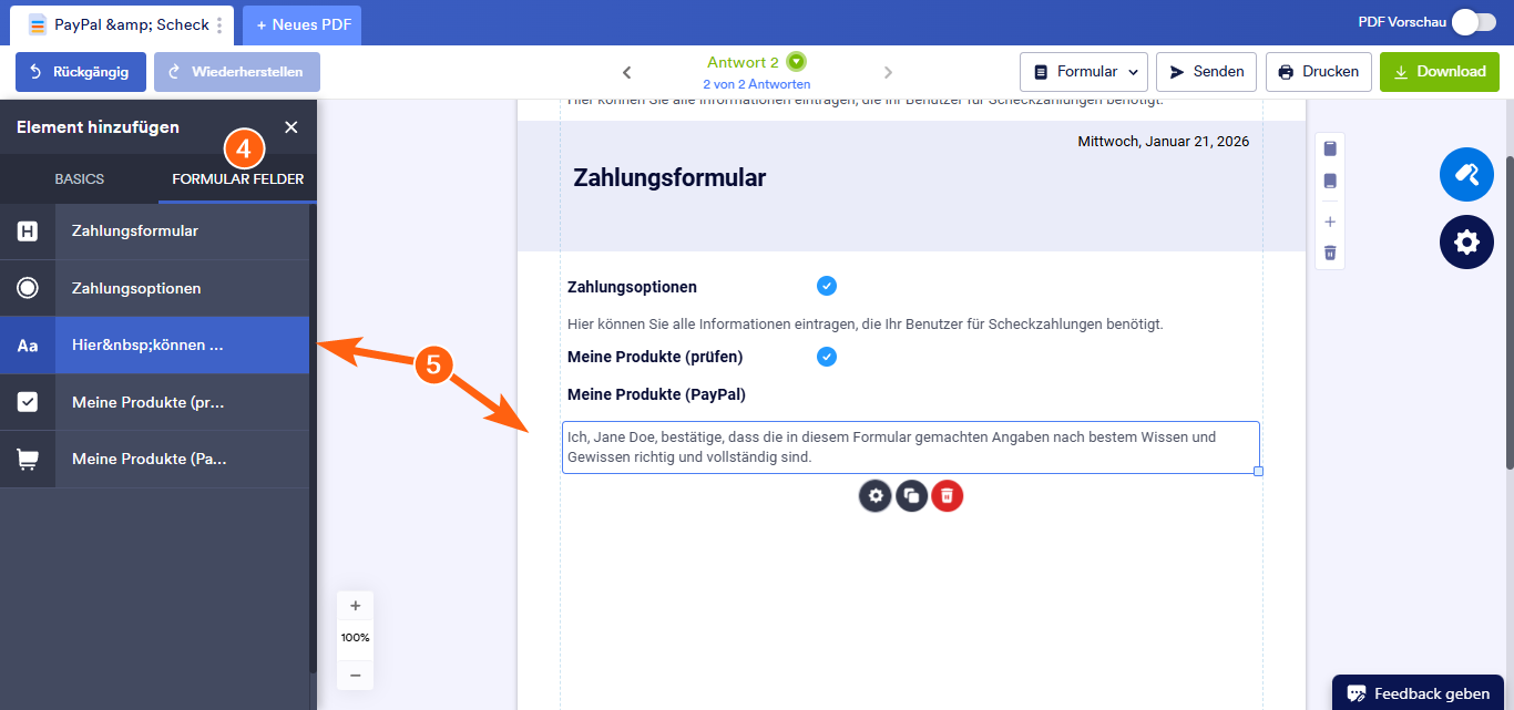 Wie Sie Kopf- und Textzeilen in einer PDF-Datei anzeigen Image-3