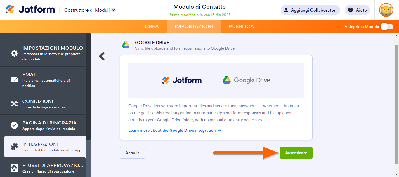 Come Integrare il tuo Modulo con Google Drive Image-2