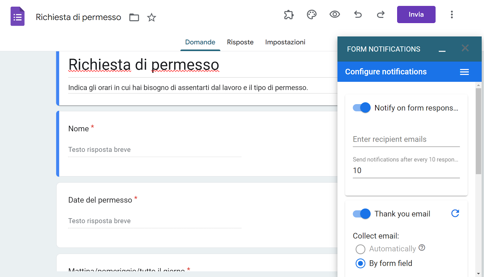 Form Notifications