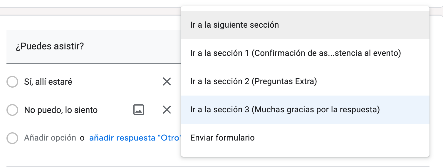 Cómo hacer preguntas con condiciones en los formularios de Google Image-9