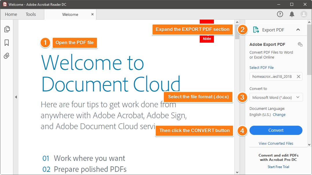 PDF in Word und Word in PDF konvertieren - Bild 1
