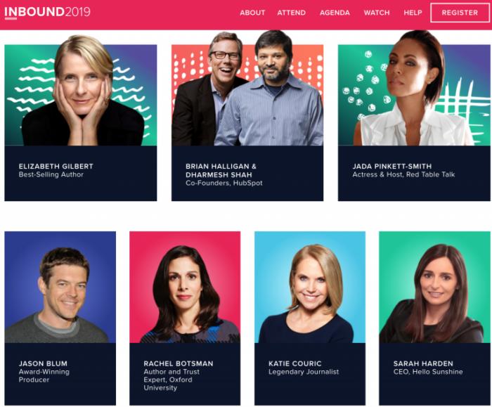 Redner von der Inbound Konferenz