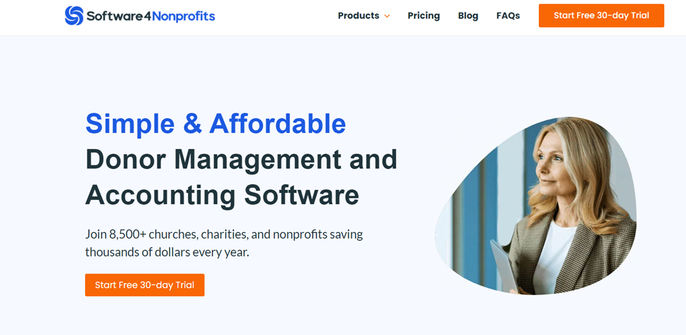 DONATION by Software4Nonprofits Landing Page
