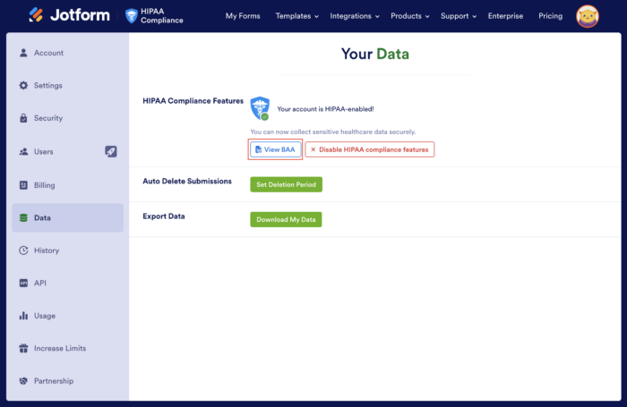 Come Ricevere il Contratto BAA per il tuo Account HIPAA Image-3