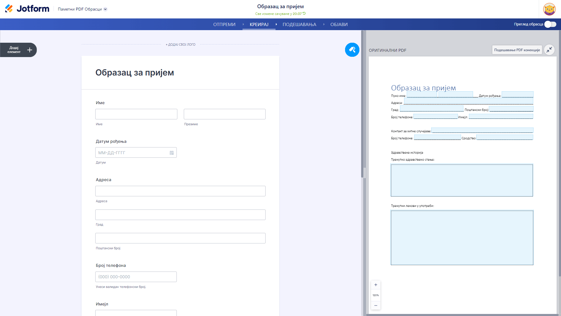 Како могу да увезем свој PDF са паметним Jotform Обрасцима? Image-5