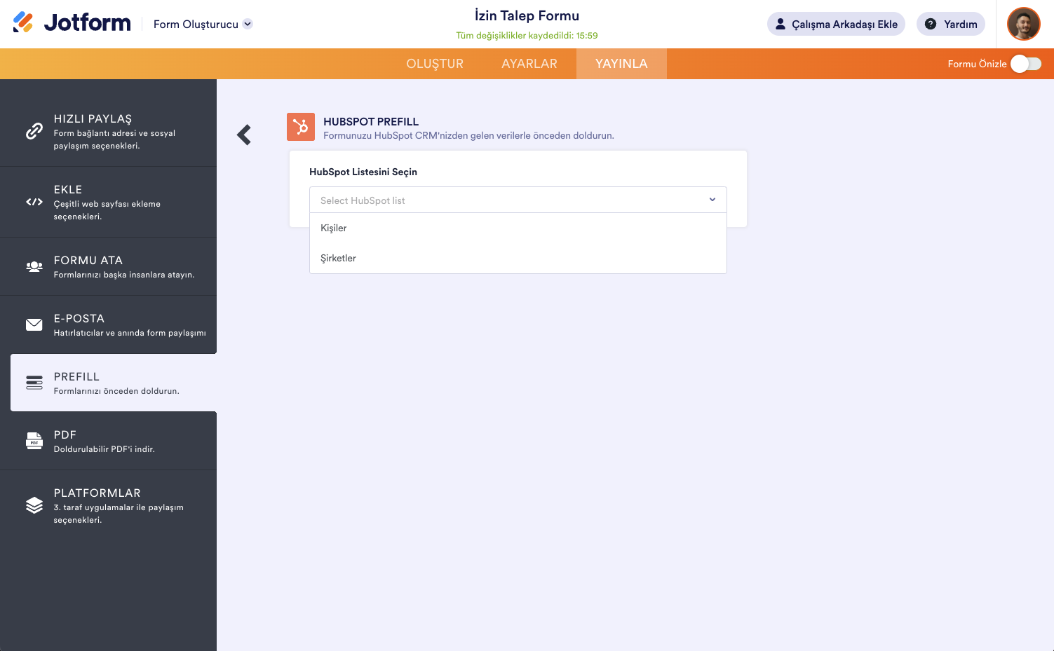 CRM Platformlarında Prefill Kullanımı: HubSpot Image-5