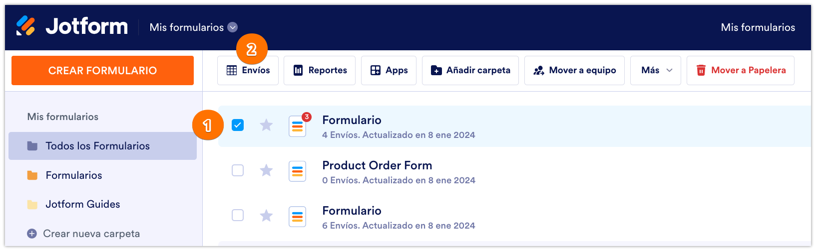 Cómo descargar envíos de formularios como Excel / CSV / PDF Image-1