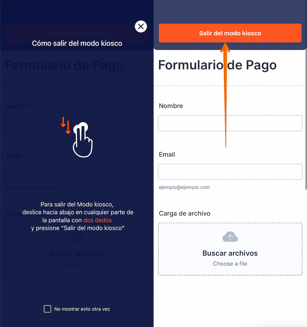 Cómo utilizar el modo quiosco en formularios móviles Jotform Image-7